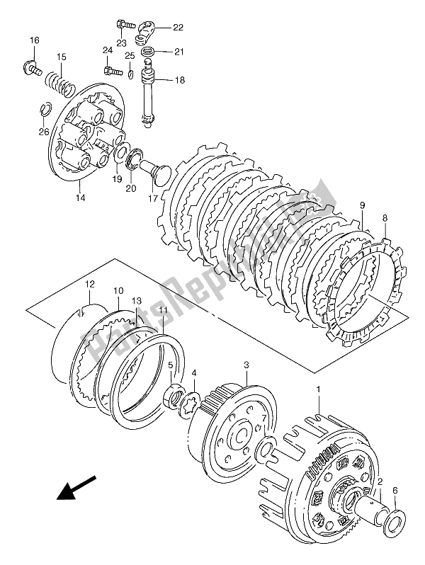 Todas las partes para Embrague de Suzuki RGV 250 1991