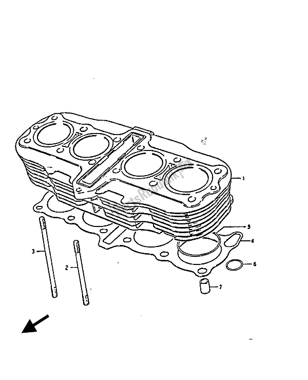 Tutte le parti per il Cilindro del Suzuki GS 850G 1985