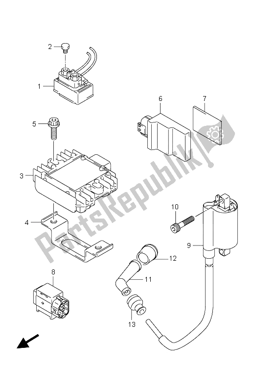 All parts for the Electrical of the Suzuki UH 125 Burgman 2009