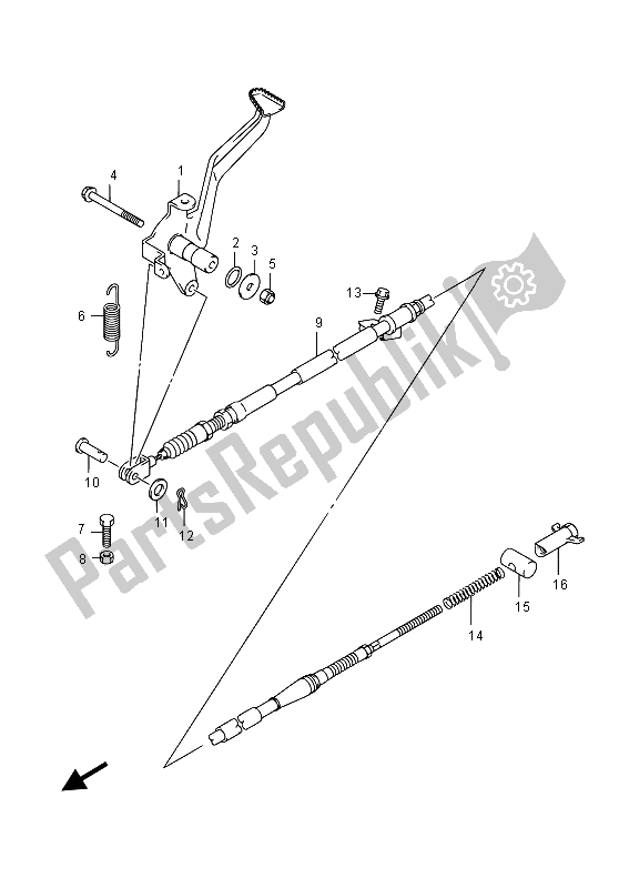 Todas las partes para Pedal De Freno de Suzuki LT A 500 XZ Kingquad AXI 4X4 2015