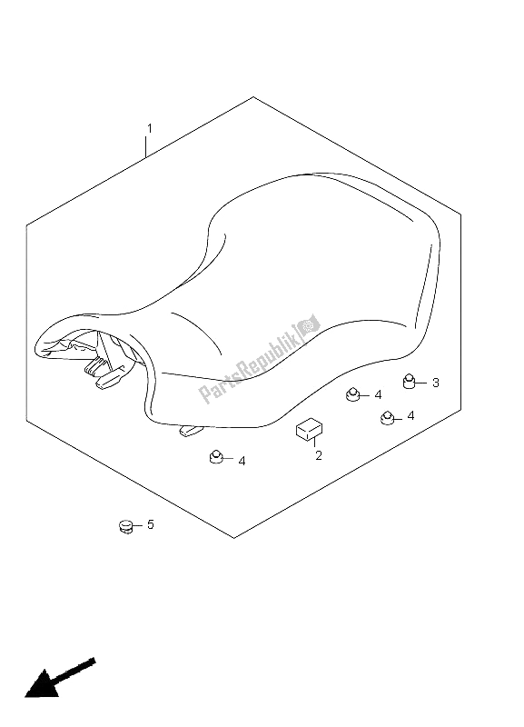 All parts for the Seat of the Suzuki LT A 750 XPZ Kingquad AXI 4X4 2011
