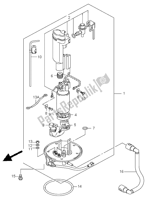 Tutte le parti per il Pompa Di Benzina del Suzuki GSX R 600 2002