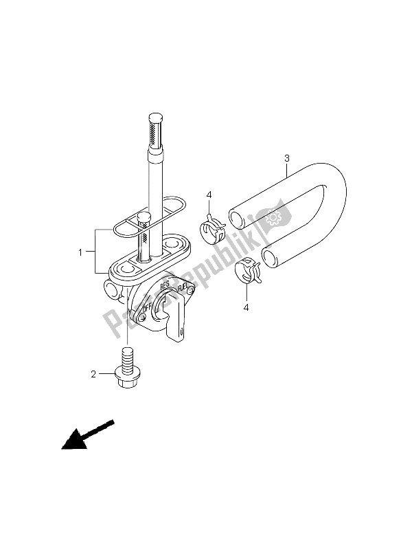 All parts for the Fuel Cock of the Suzuki DR Z 125 SW LW 2009