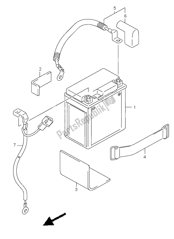 Tutte le parti per il Batteria del Suzuki VL 125 Intruder 2006