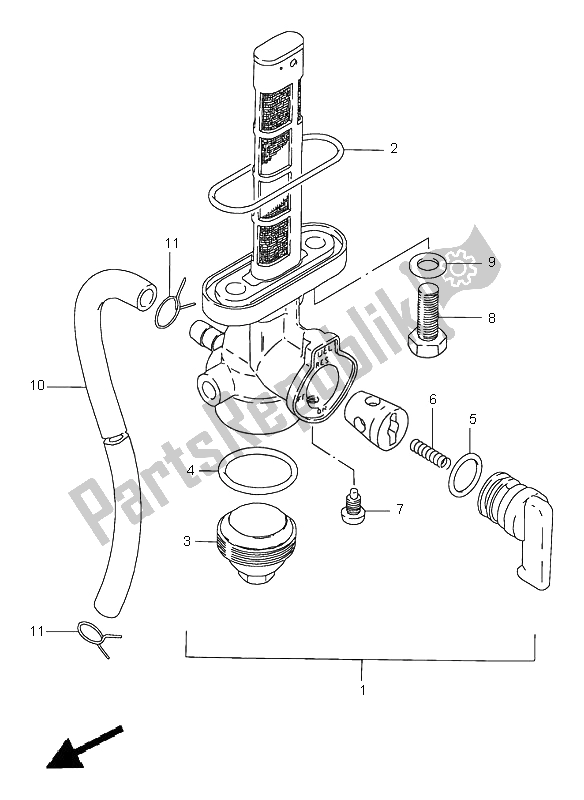 Toutes les pièces pour le Robinet De Carburant du Suzuki GN 250E 1996