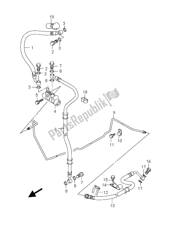 Todas las partes para Manguera De Freno Trasero de Suzuki Burgman AN 400S 2006