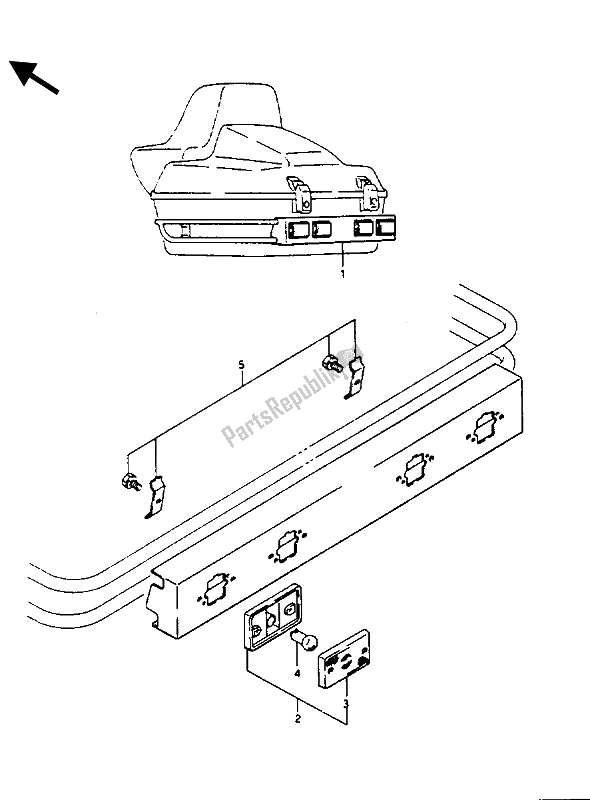 Todas as partes de Conjunto De Lâmpada De Marcação De Mala De Viagem do Suzuki GV 1400 Gdgc 1987