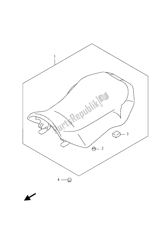All parts for the Seat of the Suzuki LT F 400F Kingquad FSI 4X4 2015