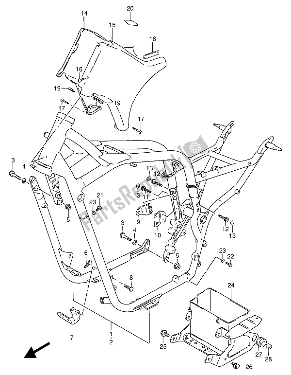 Toutes les pièces pour le Cadre du Suzuki VS 800 GL Intruder 1994