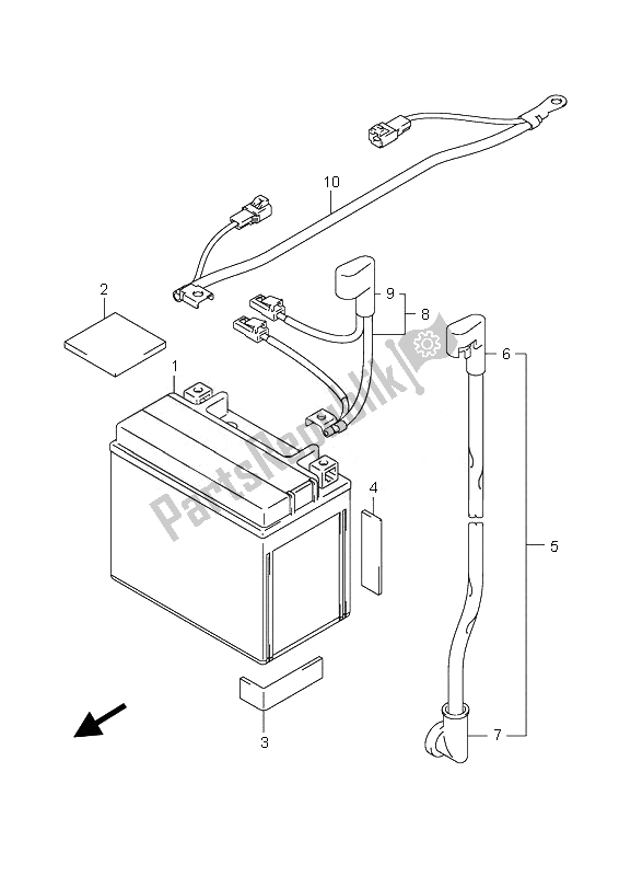 Tutte le parti per il Batteria del Suzuki AN 650A Burgman Executive 2007