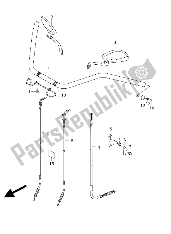 All parts for the Handlebar of the Suzuki VLR 1800R C 1800 Intruder 2008