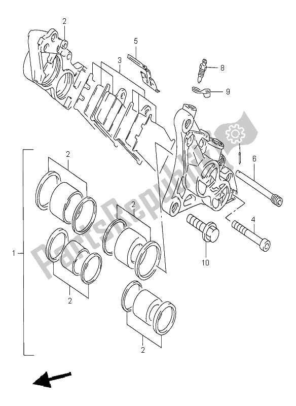 Wszystkie części do Zaciski Przednie Suzuki RF 900R 1998