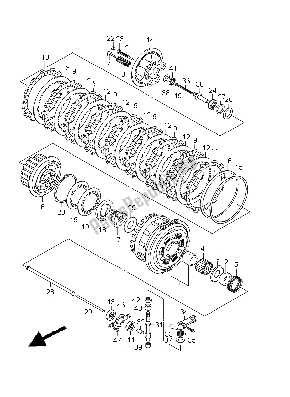 Todas las partes para Embrague de Suzuki GSX R 600 2008