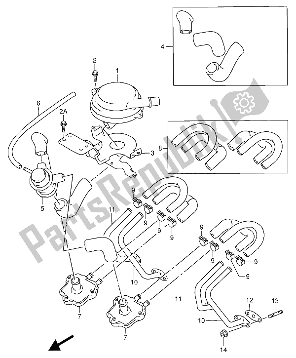 Wszystkie części do Drugie Powietrze (e18-e39) Suzuki RF 900R 1994