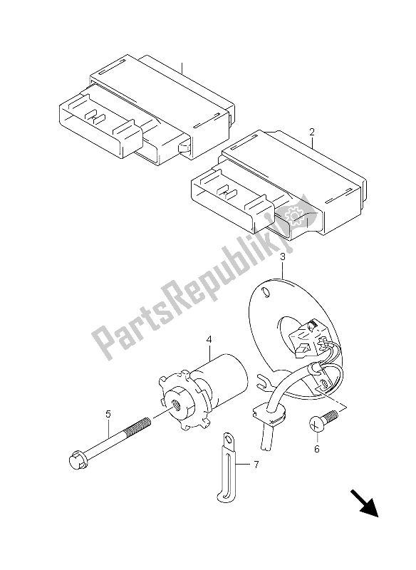 Todas las partes para Generador De Señales de Suzuki GS 500 EF 2004