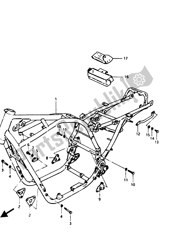 Todas las partes para Marco de Suzuki GS 1100G 1985