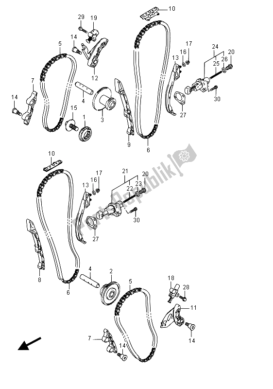Todas las partes para Cadena De Levas de Suzuki VZR 1800 BZ M Intruder 2015