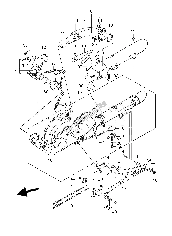 Toutes les pièces pour le Silencieux du Suzuki VZR 1800 RZ M Intruder 2007