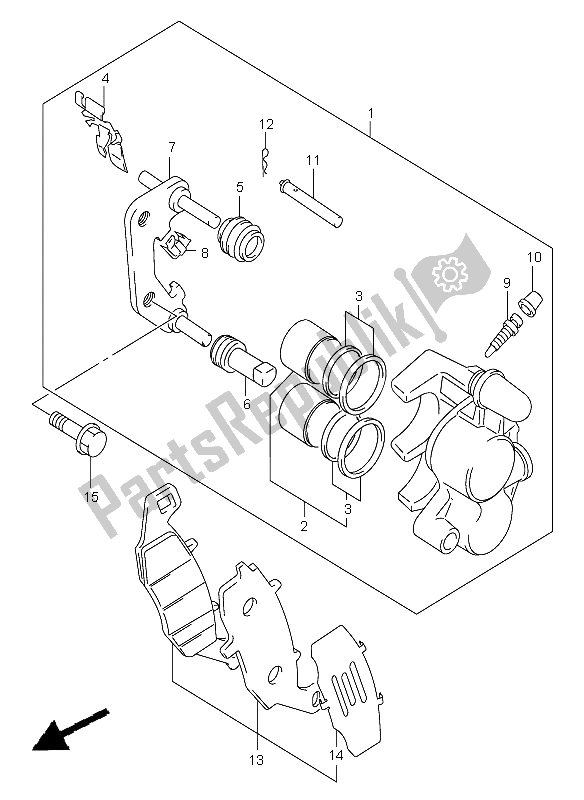 Tutte le parti per il Pinza Anteriore del Suzuki GSF 650 Nsnasa Bandit 2006