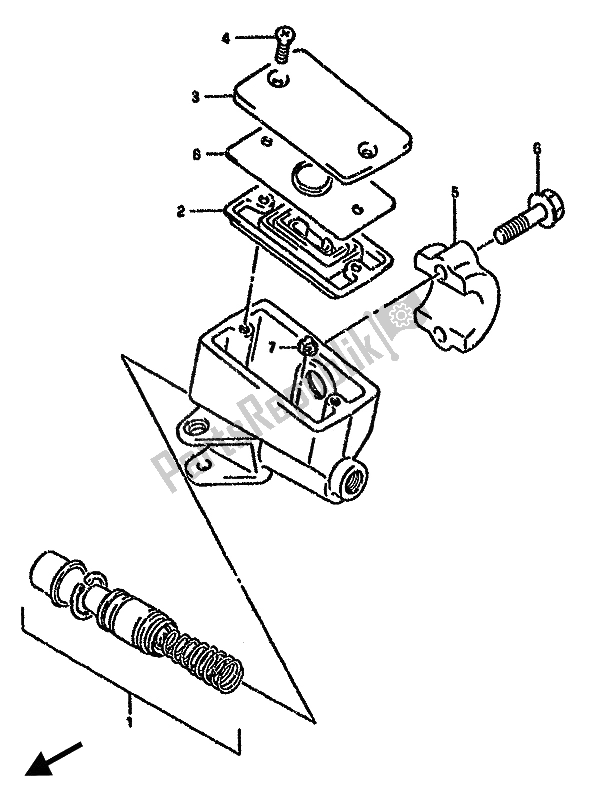 Toutes les pièces pour le Maître-cylindre Avant du Suzuki GSX 750F 1990