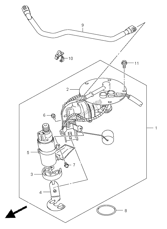 Todas las partes para Bomba De Combustible de Suzuki VL 1500 Intruder LC 2007