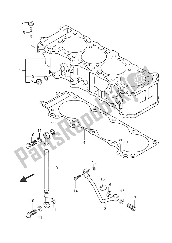 Tutte le parti per il Cilindro del Suzuki GSX 1300 RA Hayabusa 2016