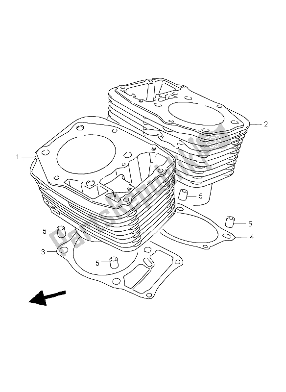 Todas las partes para Cilindro de Suzuki VL 1500 Intruder LC 2003