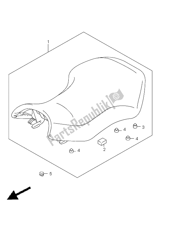 Todas las partes para Asiento (lt-a500xp P24) de Suzuki LT A 500 XPZ Kingquad AXI 4X4 2012
