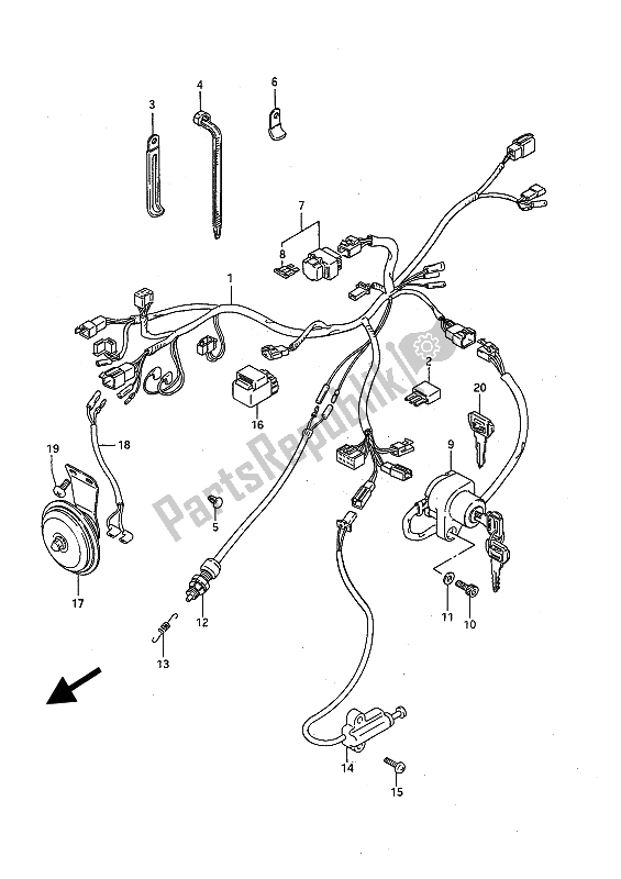 Toutes les pièces pour le Faisceau De Câblage du Suzuki LS 650P Savage 1994