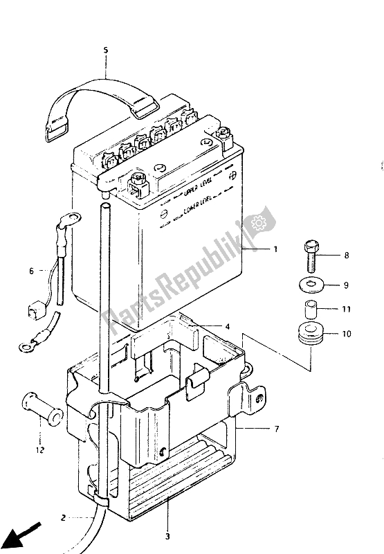 Tutte le parti per il Batteria del Suzuki GS 1100G 1986