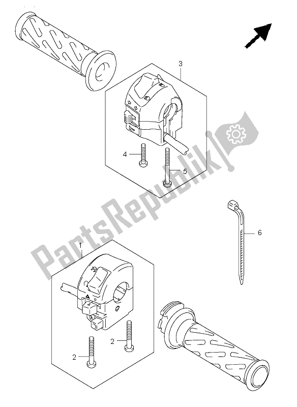 Todas las partes para Interruptor De Manija (sv1000s-s1-s2) de Suzuki SV 1000 NS 2003