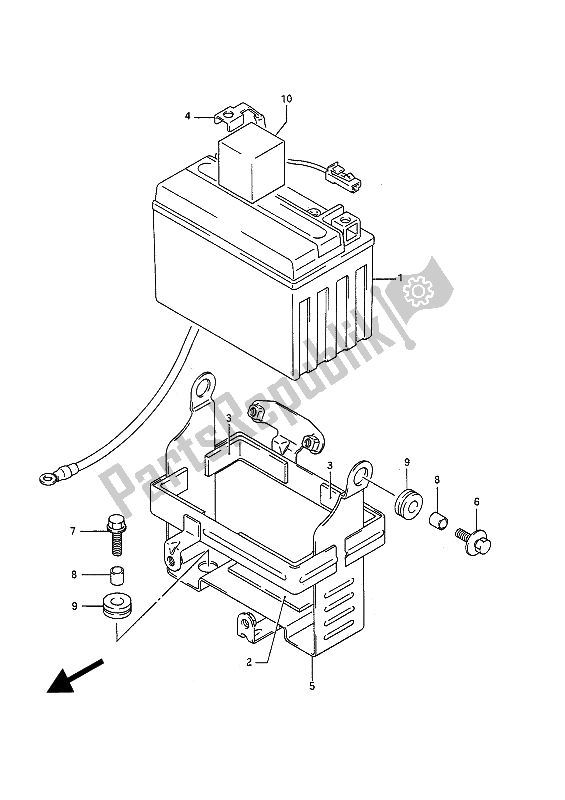 All parts for the Battery of the Suzuki GSF 400 Bandit 1993