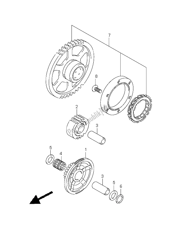 Toutes les pièces pour le Embrayage De Démarrage du Suzuki GSX R 600 2008