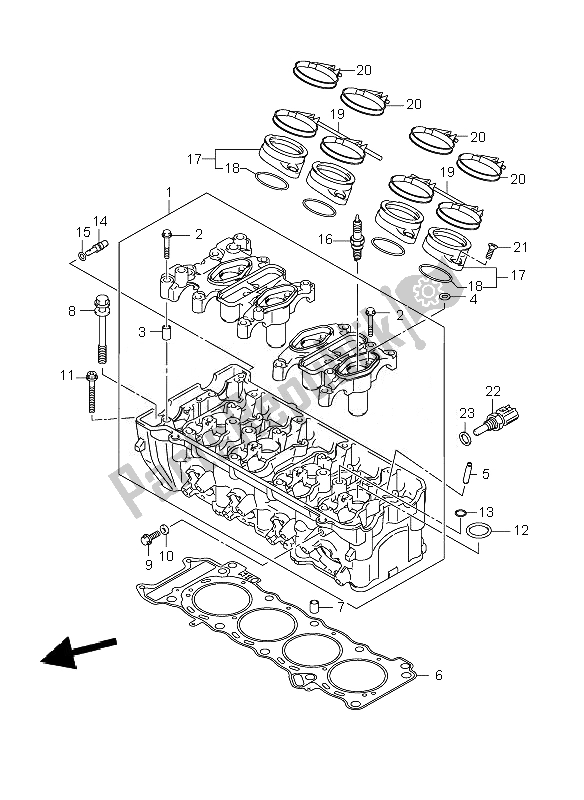 Toutes les pièces pour le Culasse du Suzuki GSX R 600 2007