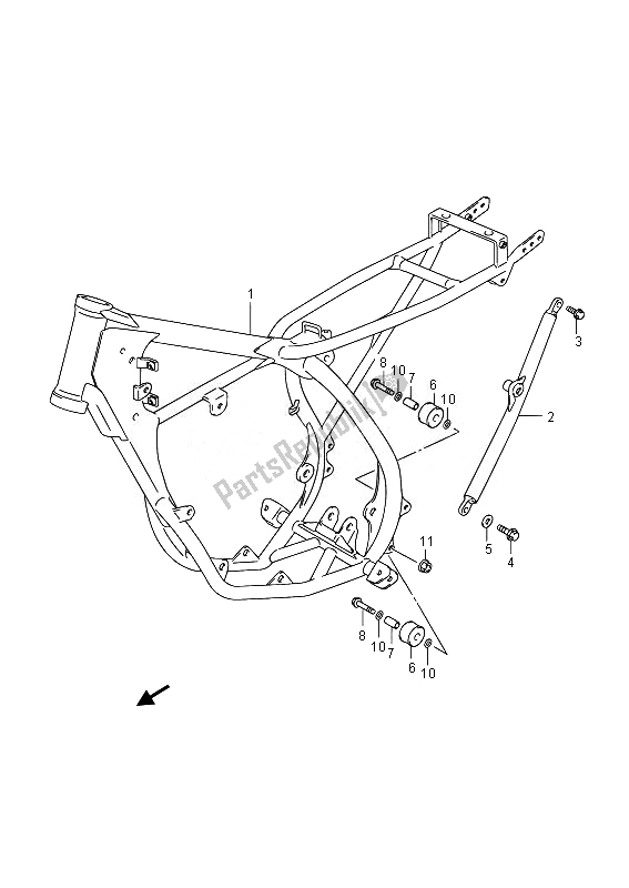 Todas las partes para Marco de Suzuki RM 85 SW LW 2014
