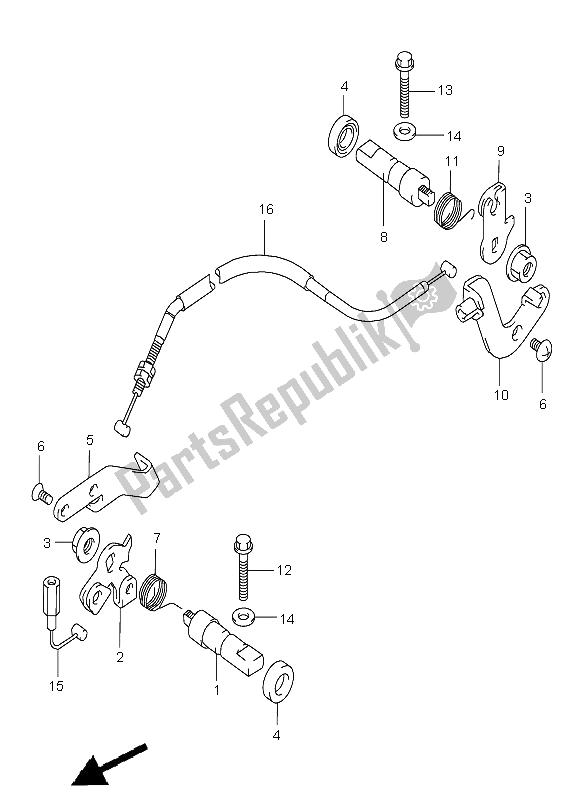 Alle onderdelen voor de Ontbinden Schacht van de Suzuki VL 1500 Intruder LC 2008