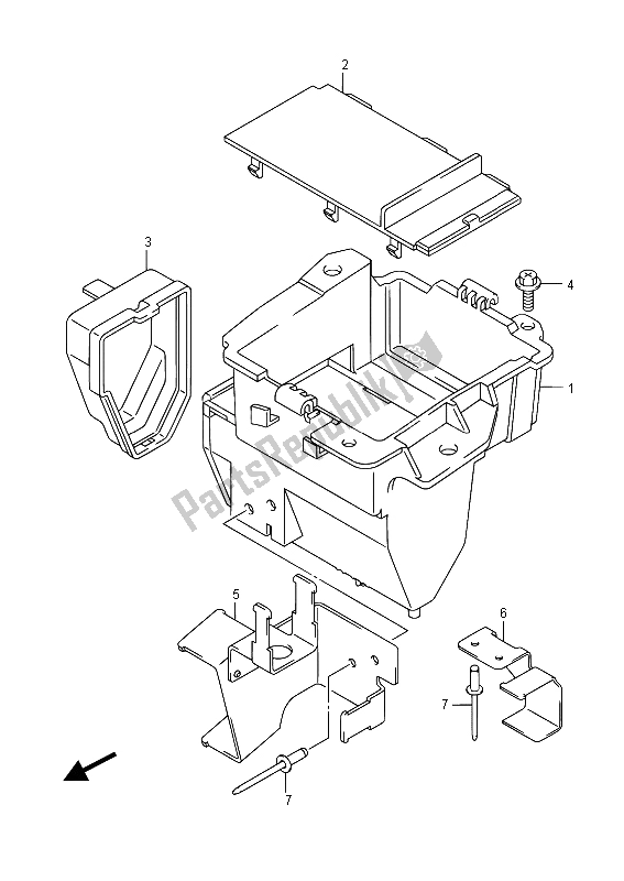 Todas las partes para Soporte De La Batería de Suzuki RV 125 2015