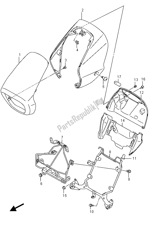 Todas las partes para Cubierta Del Faro (vzr1800 E19) de Suzuki VZR 1800 BZ M Intruder 2015