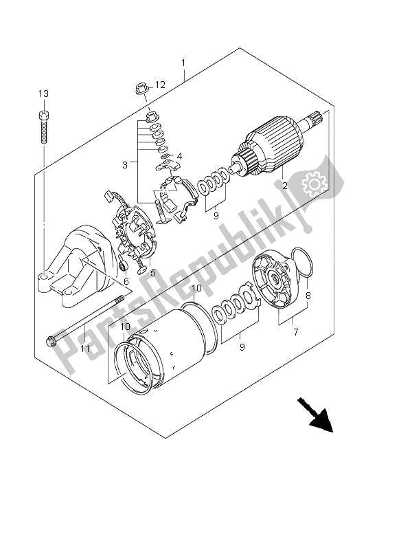 Todas las partes para Motor De Arranque de Suzuki GSX 1400 2003