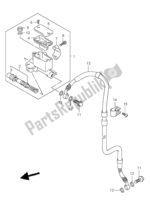 Tutte le parti per il Pompa Freno Anteriore del Suzuki DR Z 400S 2000