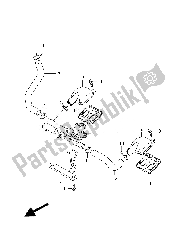 All parts for the 2nd Air of the Suzuki GSX 1300R Hayabusa 2010