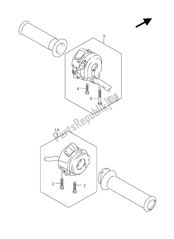 Tutte le parti per il Interruttore Maniglia del Suzuki GSX R 600X 2005