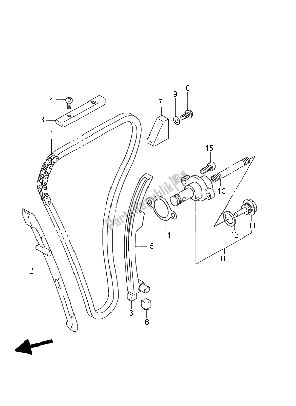 Todas as partes de Corrente De Cam do Suzuki GSX R 750W 1995