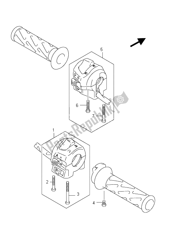 Tutte le parti per il Interruttore Maniglia (an400za E51) del Suzuki Burgman AN 400 AZA 2011