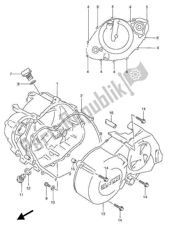 Todas las partes para Tapa Del Cárter de Suzuki RGV 250 1992