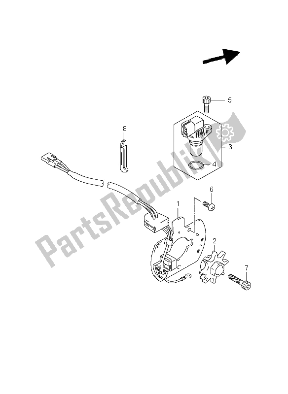 All parts for the Signal Generator of the Suzuki GSX 1400 2006