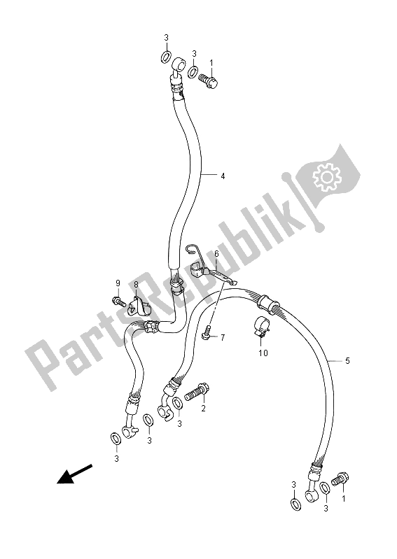 Wszystkie części do Przewód Hamulca Przedniego (gsf650u) Suzuki GSF 650 Sasa Bandit 2012