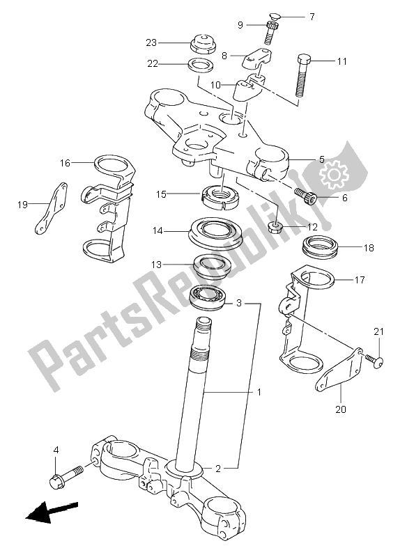 All parts for the Steering Stem (sv650) of the Suzuki SV 650 NS 2001
