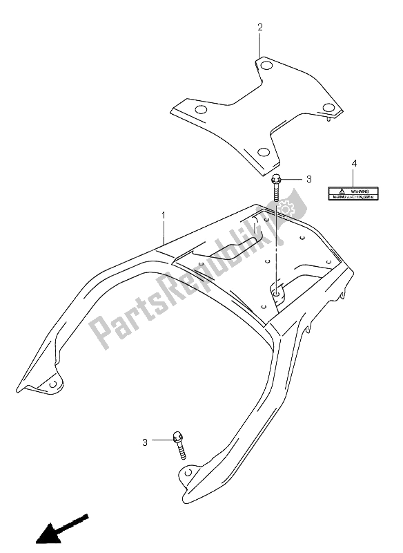 All parts for the Carrier of the Suzuki DL 1000 V Strom 2005