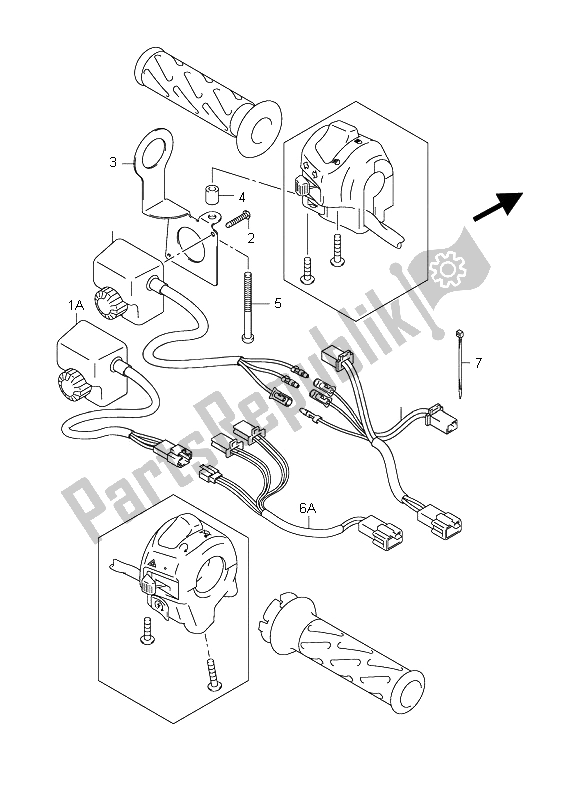 Alle onderdelen voor de Grip Heater (an400z) van de Suzuki Burgman AN 400Z 2008